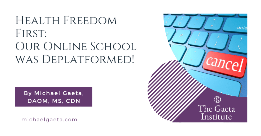 Health Freedom First: Our Online School was Censored & De-platformed
